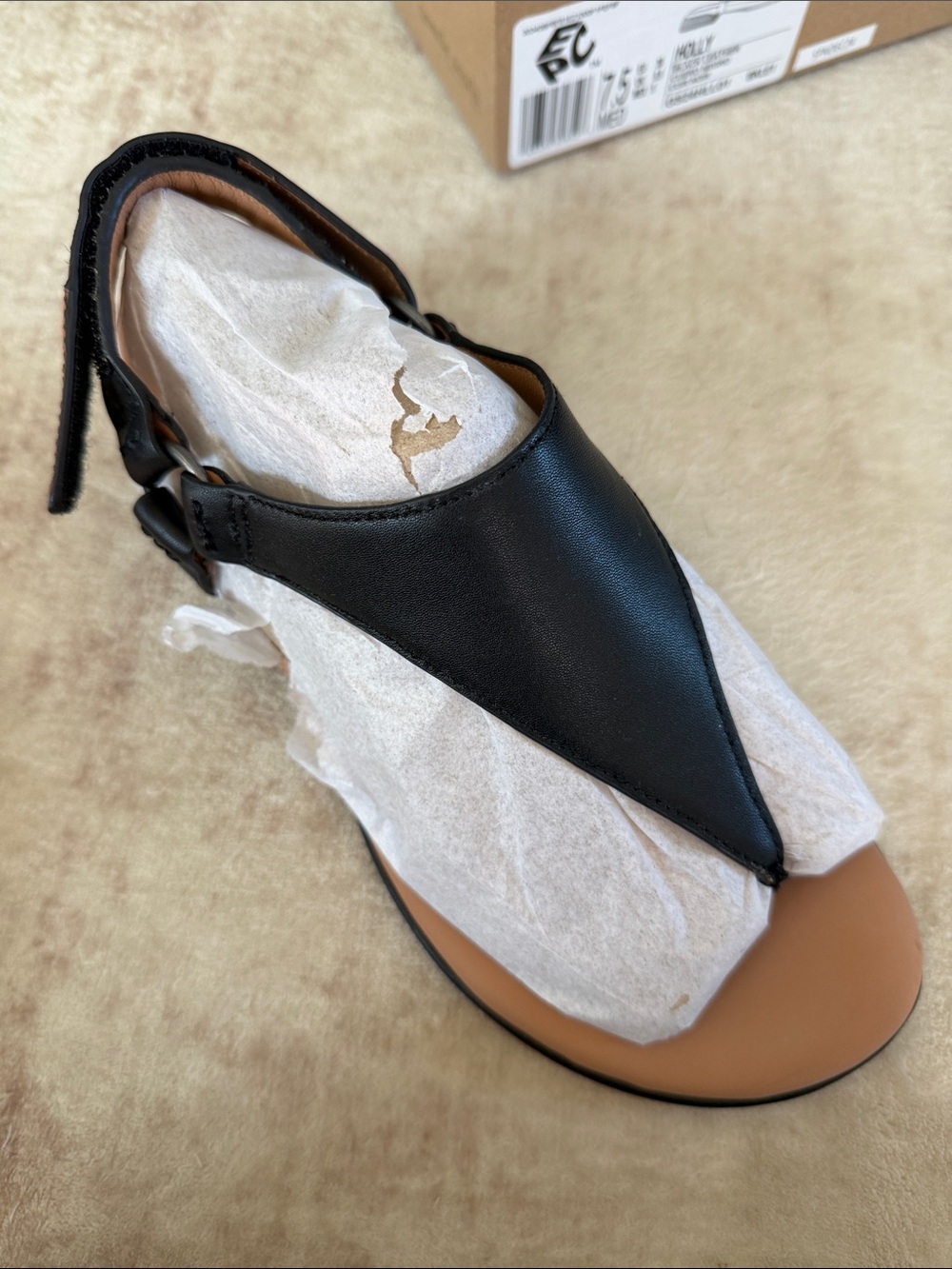 Kenneth Cole Black Pointed Thong Slingback Sandals